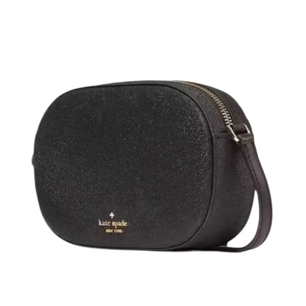 kate spade Glimmer Oval Camera Bag - Black Retail $299 - Picture 1 of 7